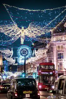 Esperienza delle luci di Natale di Londra su un autobus vintage a cielo aperto