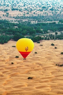 두바이 열기구와 아침 식사, 사륜 바이크, 모래 언덕에서 즐기는 강타