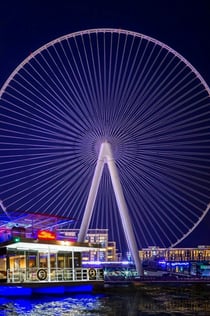 두바이 마리나: 아인 두바이 하우스보트 투어 (1시간)