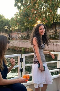 Aperitif med båd på Navigli