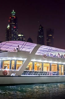 두바이 마리나: 석양의 럭셔리 크루즈 & 라이브 음악 감상