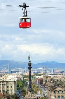 Teleférico de Barcelona: Ida y vuelta desde la playa de la Barceloneta