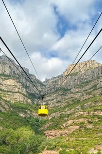 Telefèric de Montserrat: Viatge de pujada