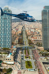 Vol en hélicoptère sur la côte de Barcelone