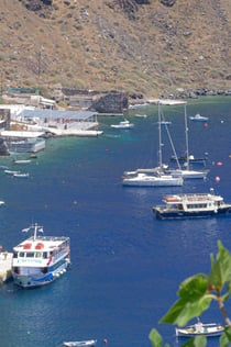 Santorini: creuer per les illes volcàniques amb visita a les fonts termals