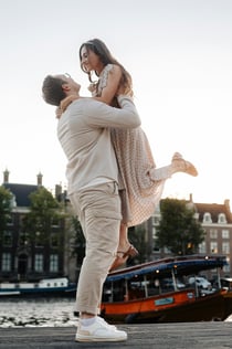 Amsterdam: Professionell fotografering vid den smala bron