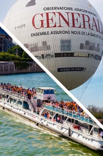 Plavba lodí Ballon de Paris GENERALI a Bateaux Mouches po Seině