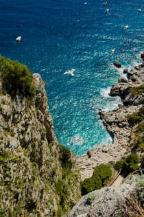 Capri: Ruta en vaixell + Degustació de limoncello + Anada/tornada Pompeia
