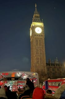 Londres: tour guiat nocturn en bus obert