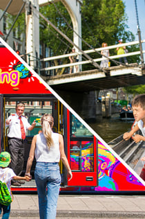 City Sightseeing Amsterdam: Autobus hop-on hop-off + rejs