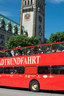 Hop-on Hop-off-buss i Hamburg